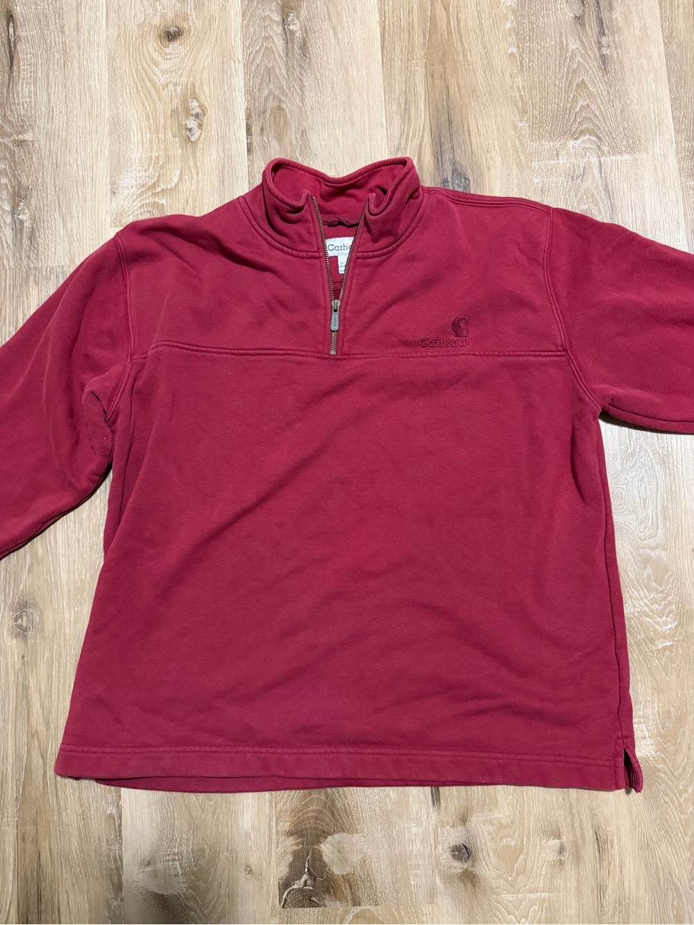 Carhartt Men’s Half-Zip Pullover Sweater - Burgundy